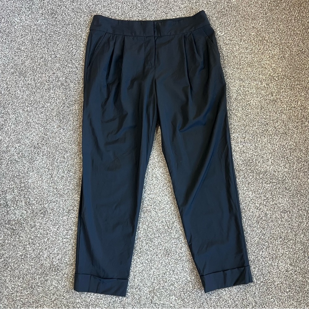 TRINA TURK Black Wool Spandex Blend‎ Straight Leg Work Pants Trousers, Size 6